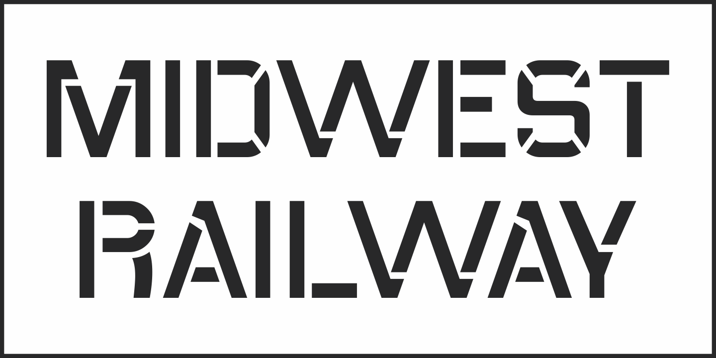 Przykładowa czcionka Midwest Railway JNL #5